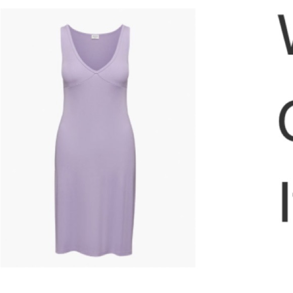 Aritiza Wilfred Free Ribbed Midi dress in lavender - Picture 3 of 9